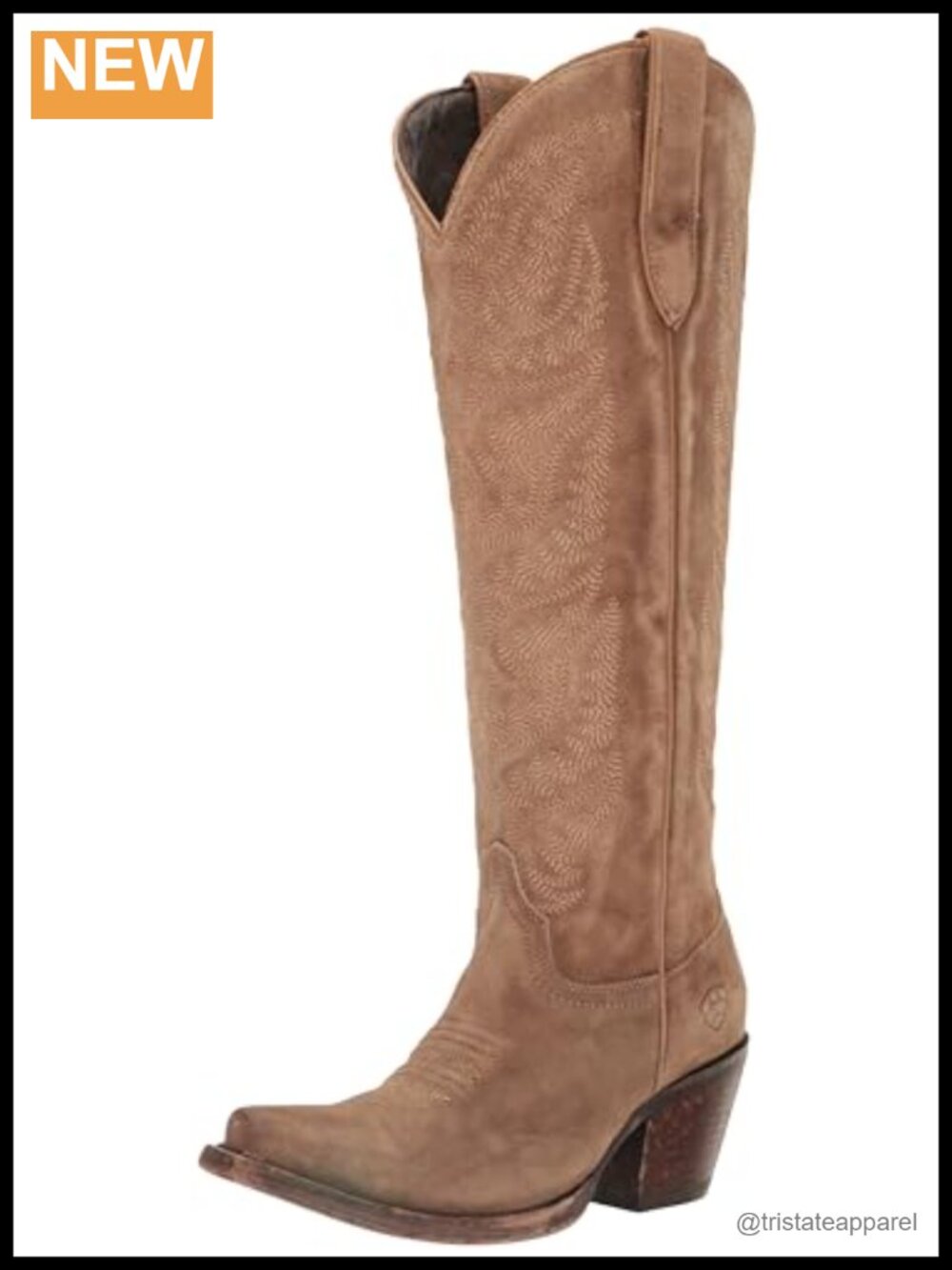 Ariat Laramie StretchFit Western Boots Leather Square Toe Pull-On